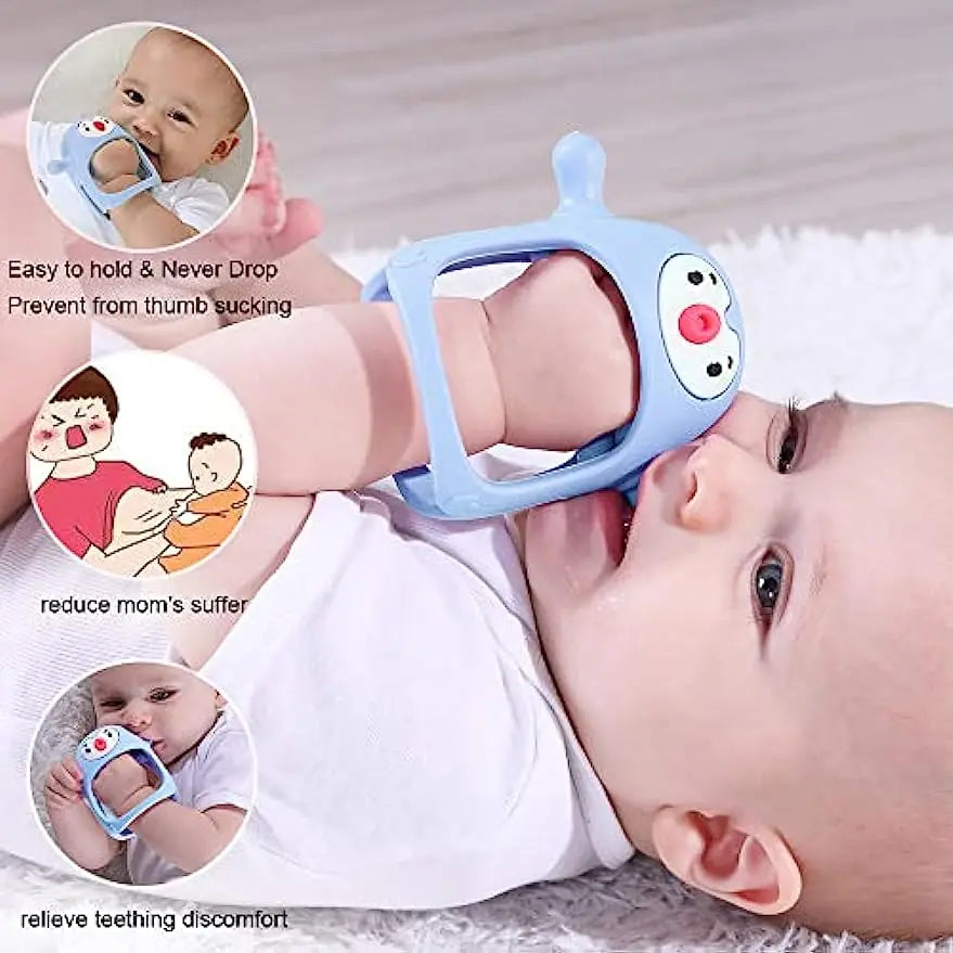 Never Drop Silicone Teething Toys for Babies, Infant Hand Teether Pacifiers Breastfeeding Babies, Teethers Toy For New Born