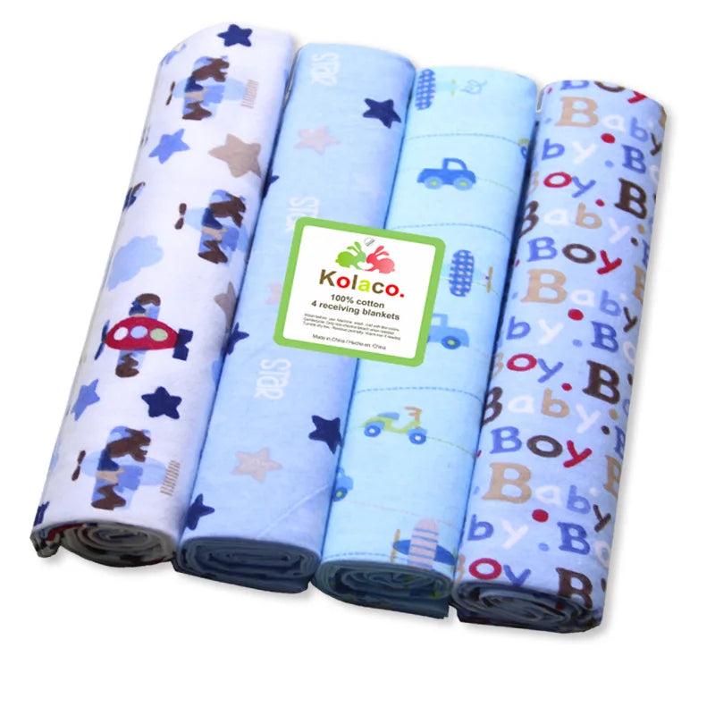 4pcs/pack 100% Cotton Swaddle