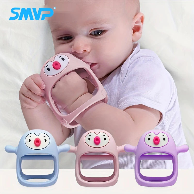 Never Drop Silicone Teething Toys for Babies, Infant Hand Teether Pacifiers Breastfeeding Babies, Teethers Toy For New Born