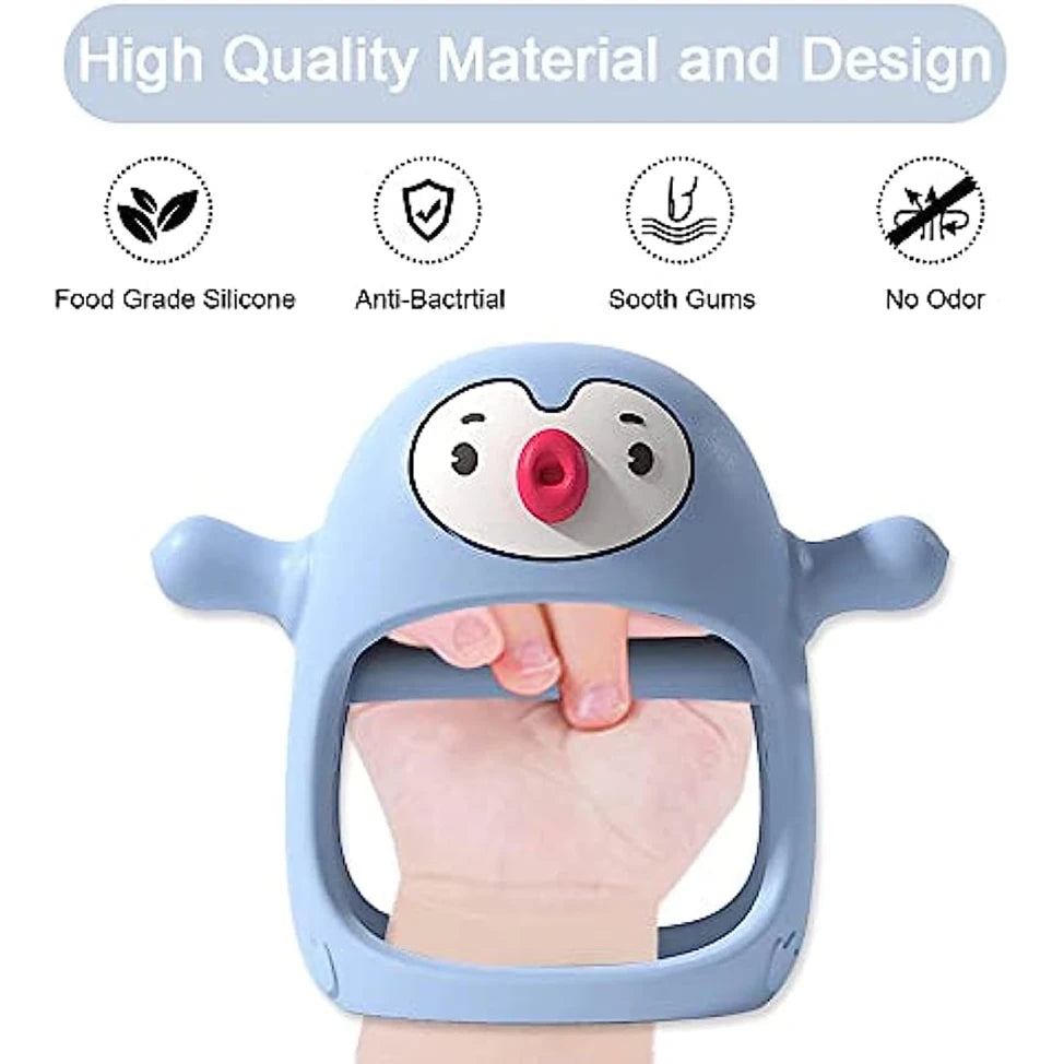 Never Drop Silicone Teething Toys for Babies, Infant Hand Teether Pacifiers Breastfeeding Babies, Teethers Toy For New Born