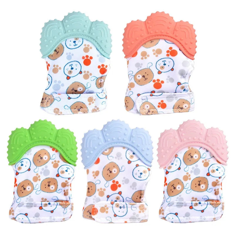 Baby Teether. Mittens, Chewing Gloves for Babies