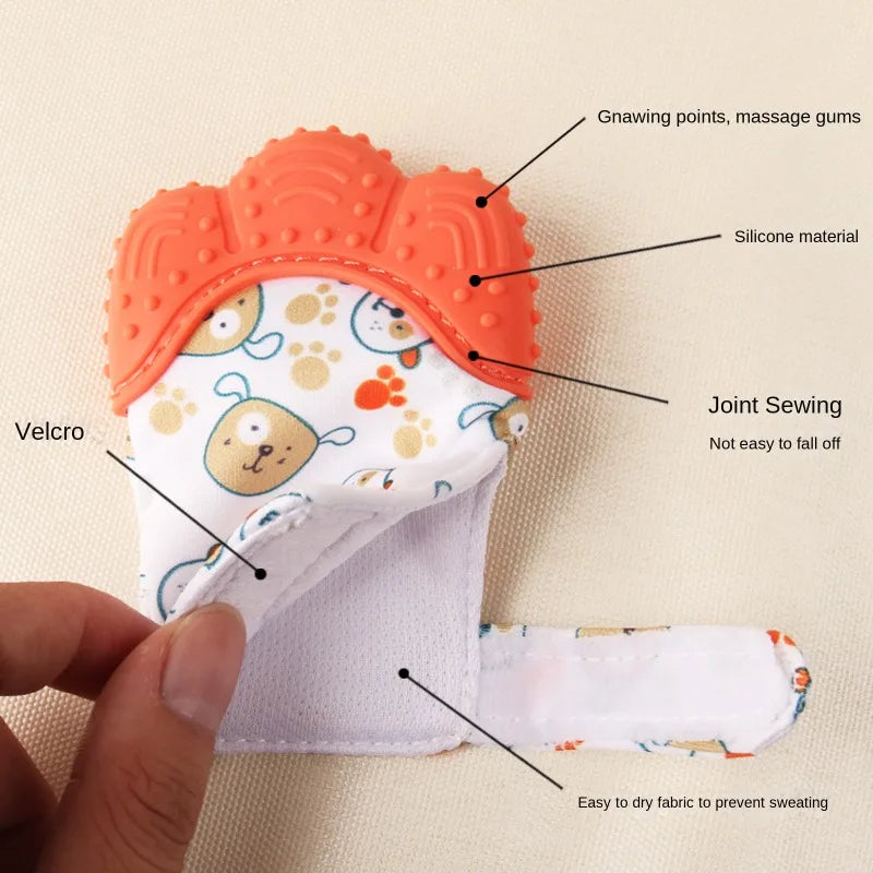 Baby Teether. Mittens, Chewing Gloves for Babies