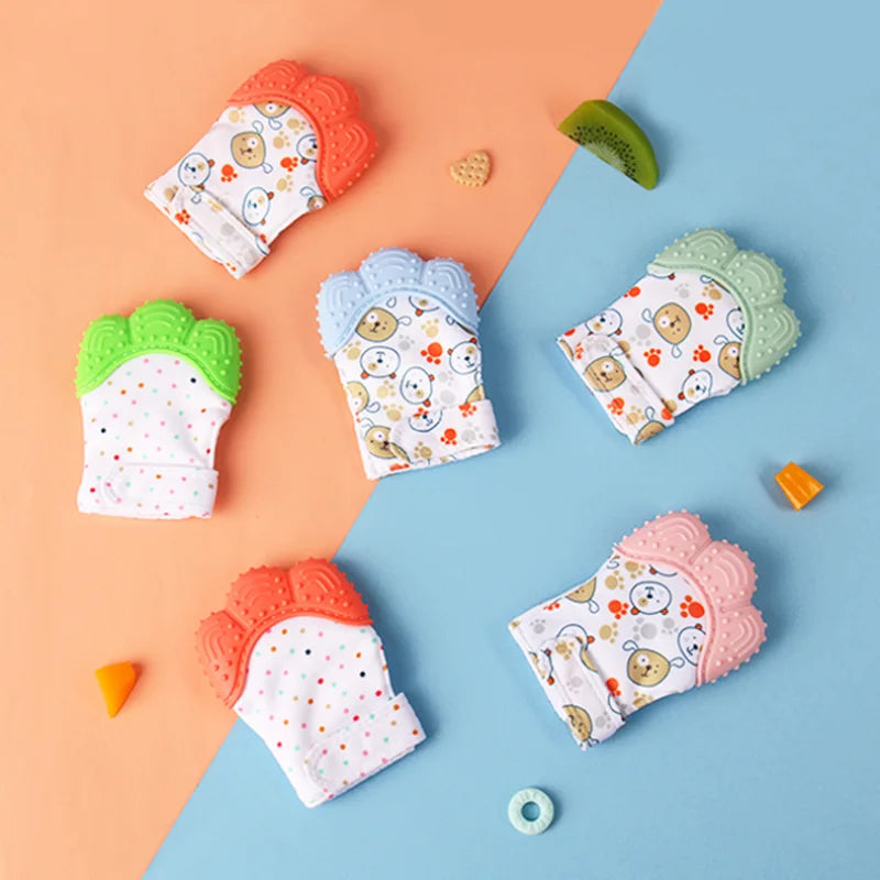 Baby Teether. Mittens, Chewing Gloves for Babies